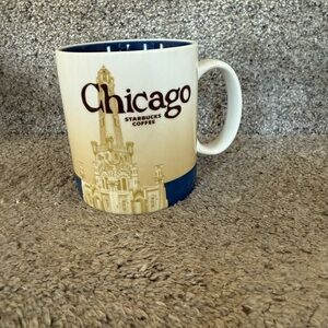 Starbucks Chicago Coffee Mug - Beige and Blue